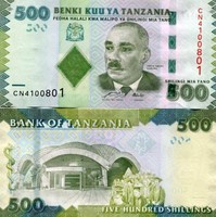  Tanzanija 500 Shillings 2010m. P40 UNC 