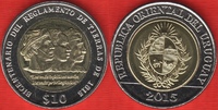  Urugvajus 10 pesos 2015 "Land Regulation" BiM. UNC 