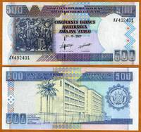  Burundis 500 Francs 1997m. P38a UNC 