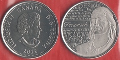  Kanada 25 cents 2012 "Tecumseh" UNC 