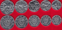  Katanga 5 mon. rink. 1-100 francs 2017 UNC 