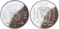  Lietuva 20 euro 2017 "A. J. Greimas" Ag PROOF 