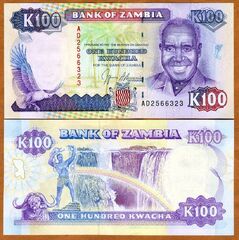  Zambija 100 Kwacha 1991m. P34 UNC 