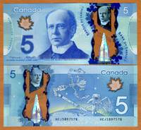  Kanada 5 Dollars 2013m. P106 UNC 