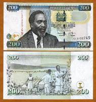  Kenija 200 Shillings 2010m. P49 UNC 