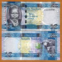  Pietu Sudanas 10 Pounds 2011m. P7 UNC 