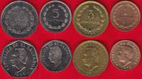  Salvadoras 4 mon. rink. 1-10 centavos 1972-95 UNC 