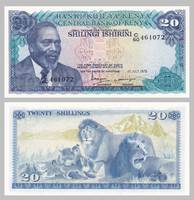  Kenija 20 Shillingi 1978m. P17 UNC 